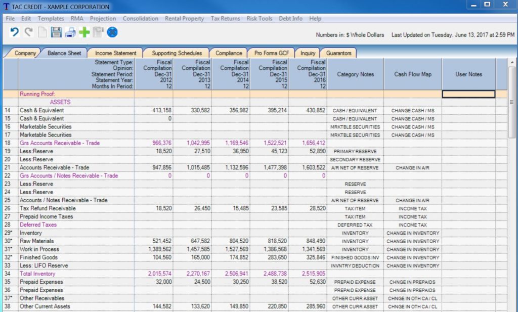 Image 2 Sample Financial Input