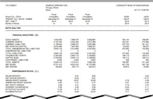 Financial Reports 1 Ratios