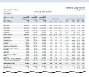 Financial Reports 3 Income Statement 3 Yrs